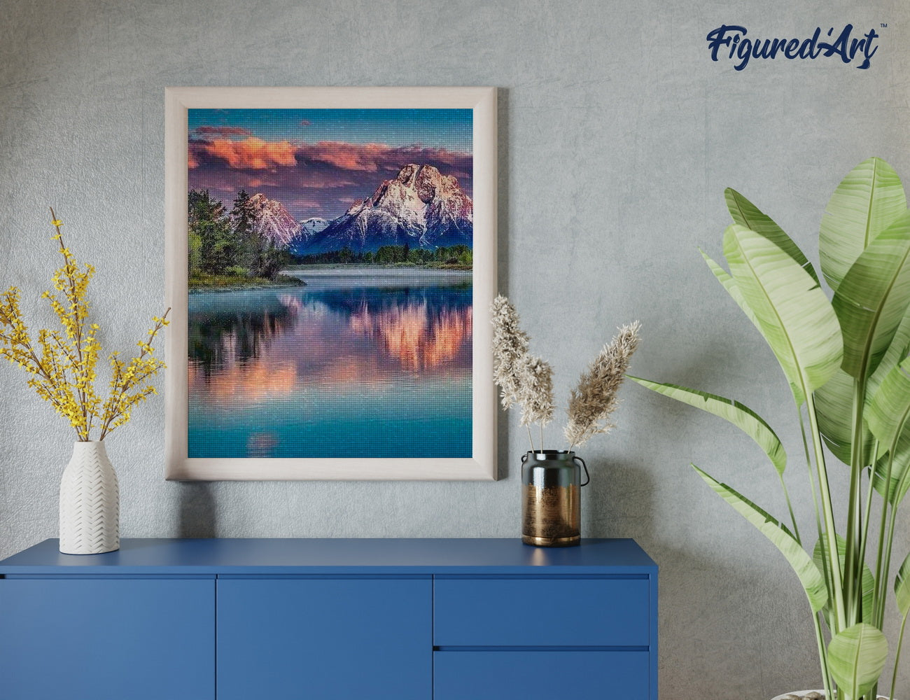 Diamond Painting - Mountain Landscape and Lake - 40x50cm Rolled canvas