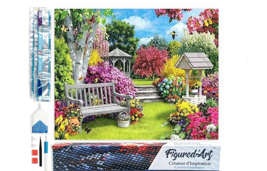 Diamond Painting - Nice Garden - 40x50cm Rolled canvas