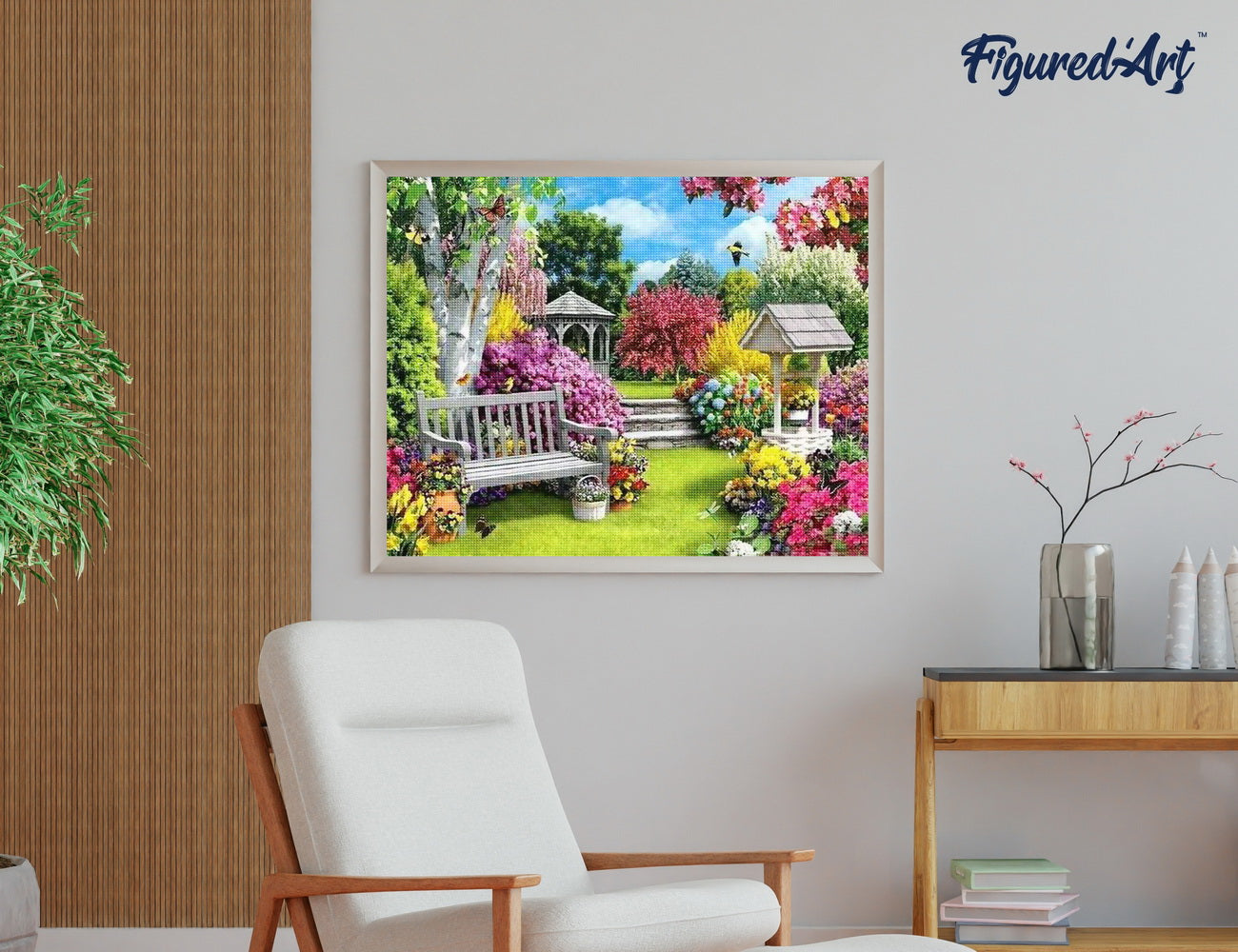 Diamond Painting - Nice Garden 40x50cm Framed canvas