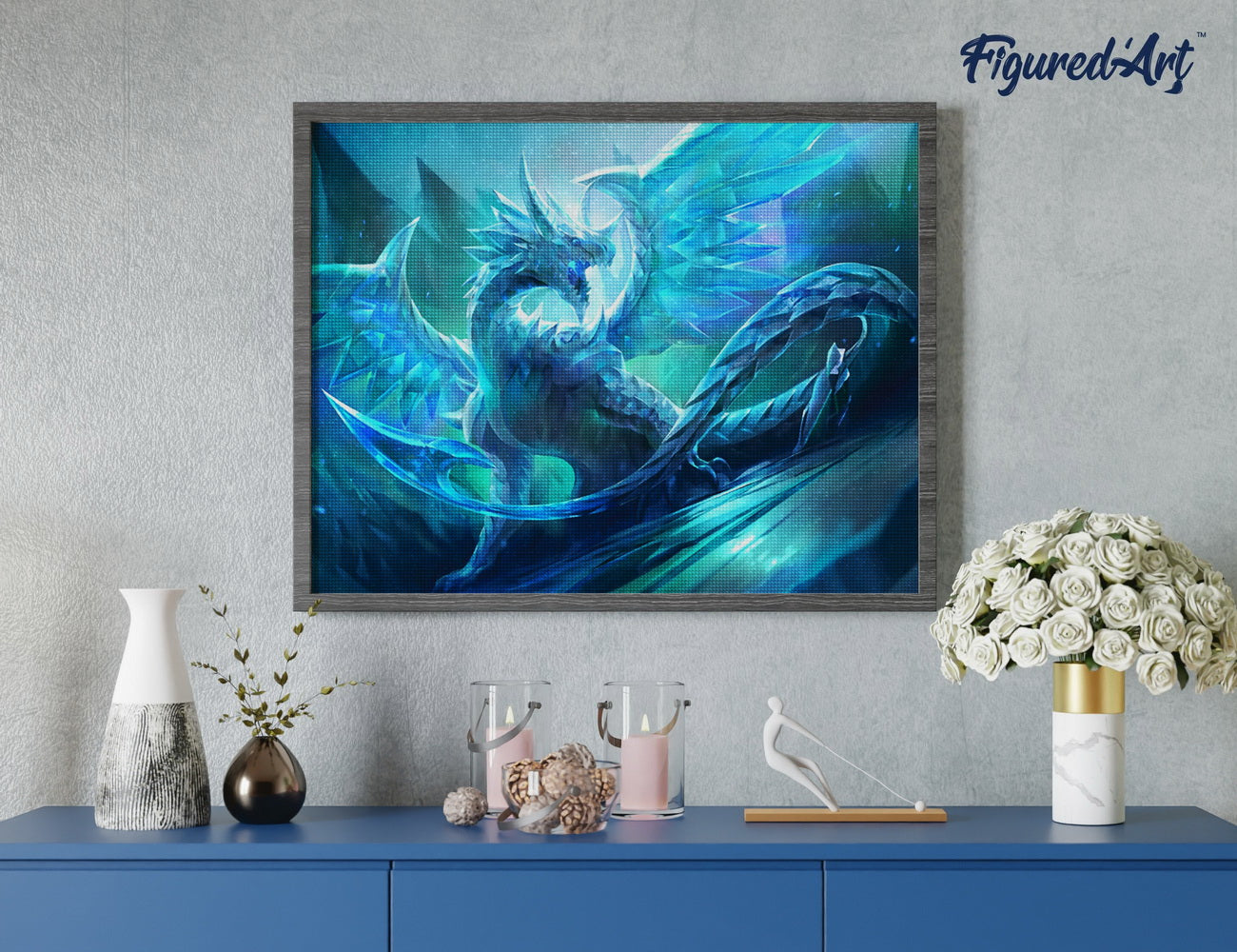 Diamond Painting - Dragon - 40x50cm Rolled canvas