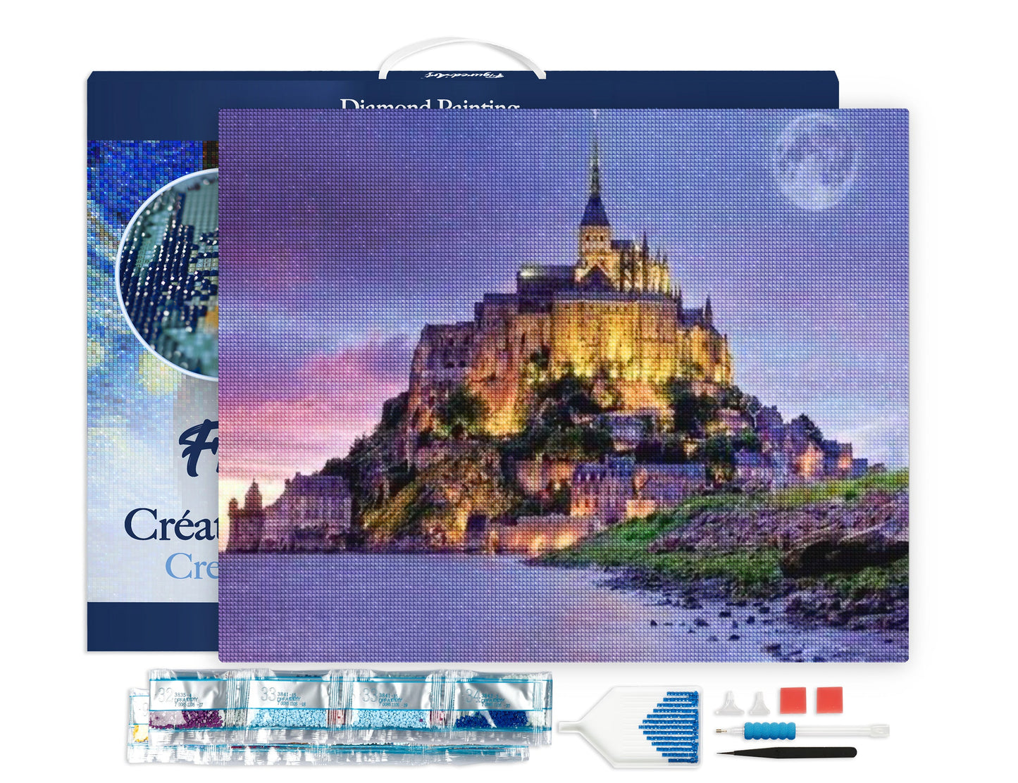Diamond Painting - Mont Saint Michel 40x50cm Framed canvas
