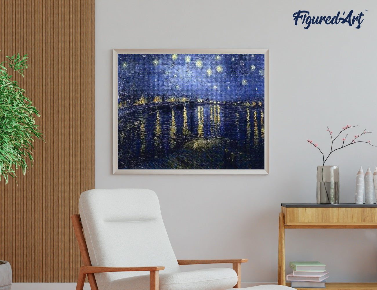 Diamond Painting - Van Gogh Starry Night over the Rhone 40x50cm Framed canvas