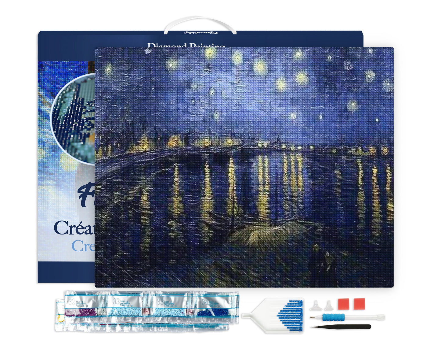 Diamond Painting - Van Gogh Starry Night over the Rhone 40x50cm Framed canvas