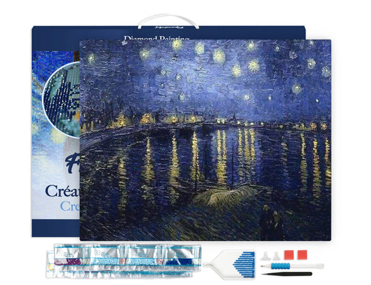 Diamond Painting - Van Gogh Starry Night over the Rhone 40x50cm Framed canvas