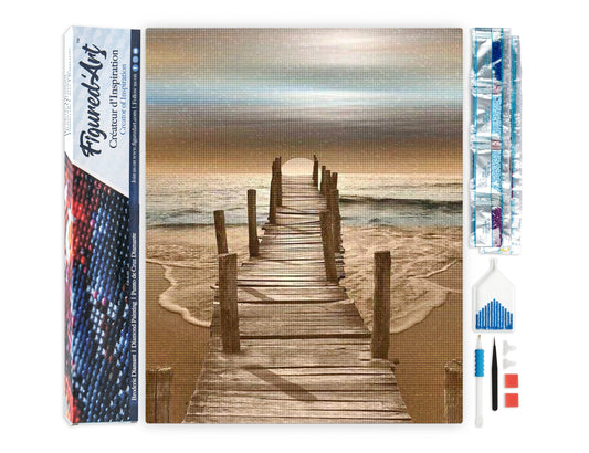 Diamond Painting - Pathway to the Sea - 40x50cm Rolled canvas