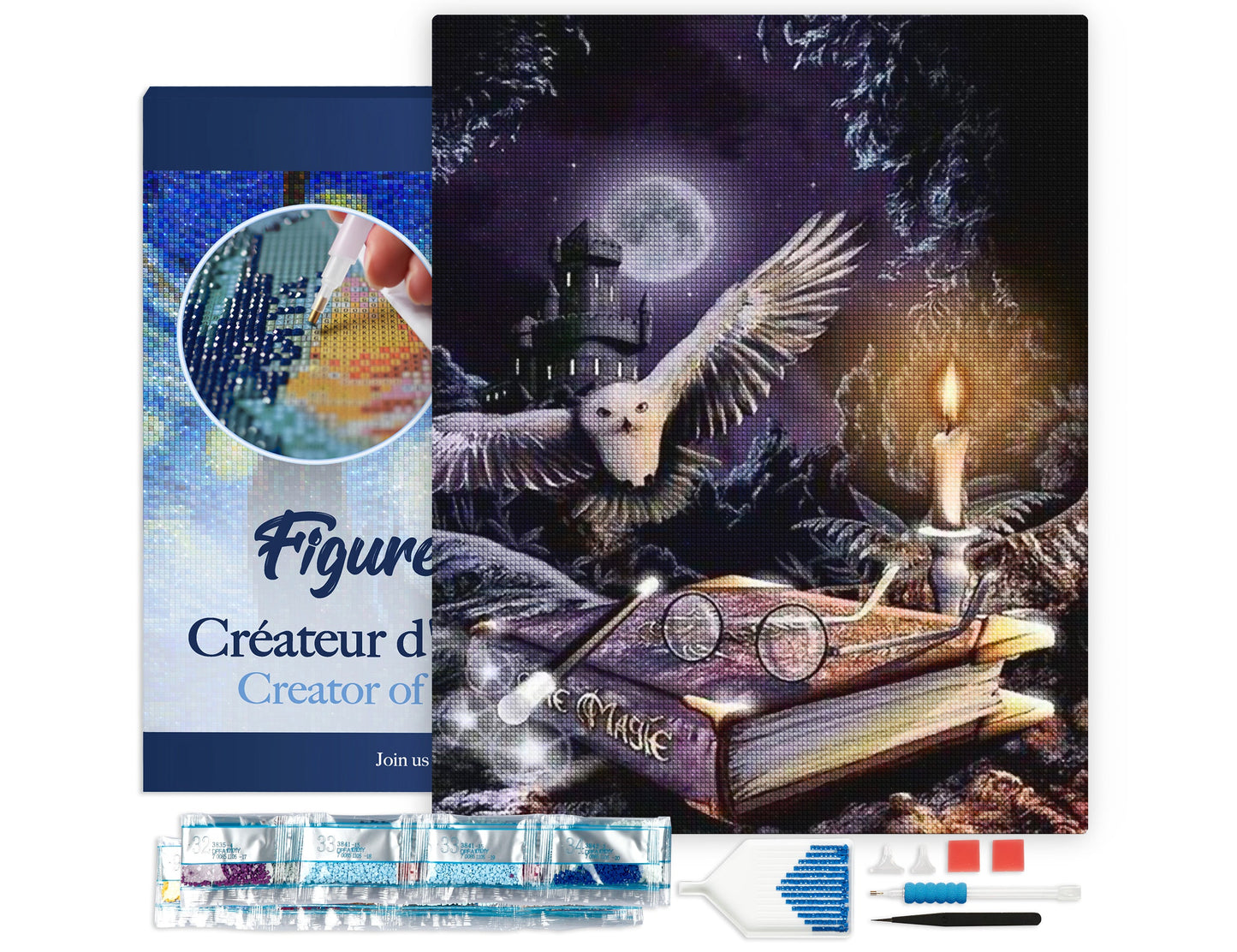 Diamond Painting - Magic Owl 40x50cm Framed canvas