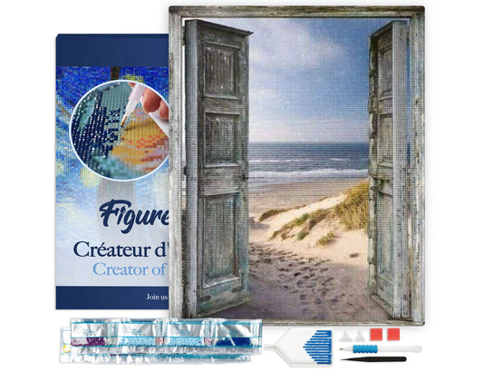 Diamond Painting - Gateway to the Beach 40x50cm Framed canvas
