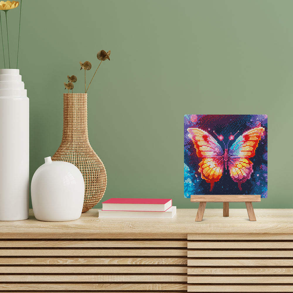 Mini Diamond Painting 25x25cm - Sparkling Butterfly - Framed canvas