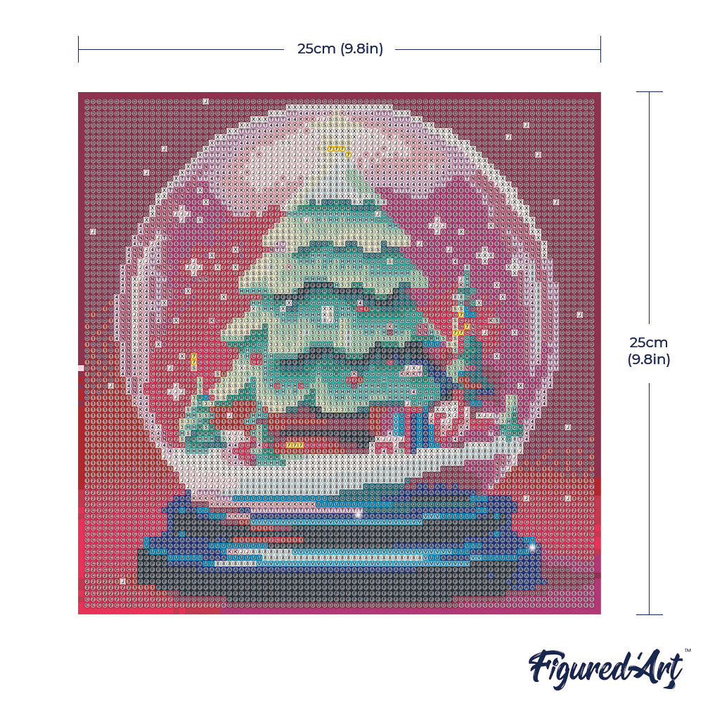 Mini Diamond Painting 25x25cm - Christmas Tree in Snow Globe - Framed canvas