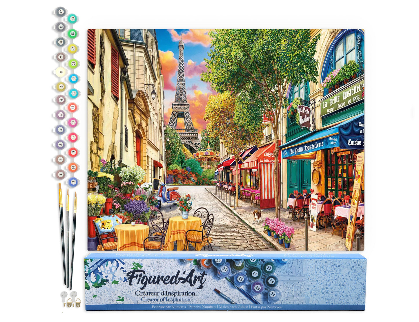 Paint by numbers Paris Alley - Rolled canvas