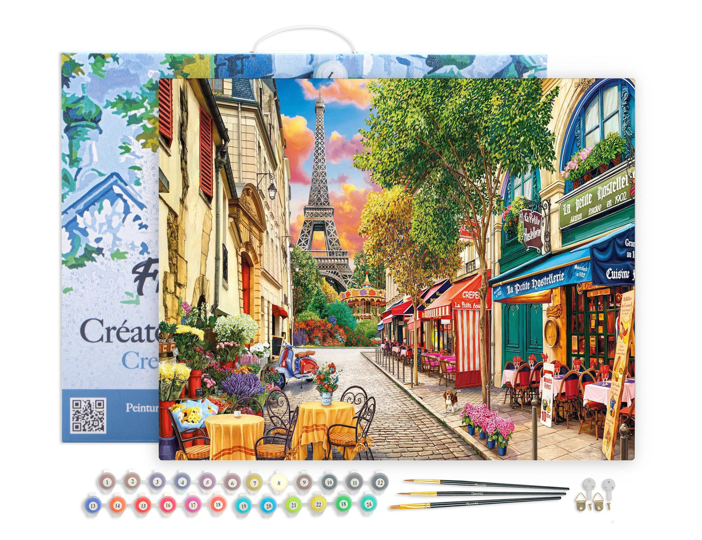 Paint by numbers Paris Alley - Framed canvas