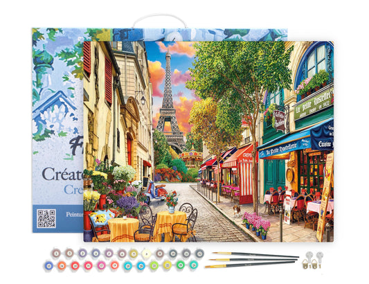 Paint by numbers Paris Alley - Framed canvas