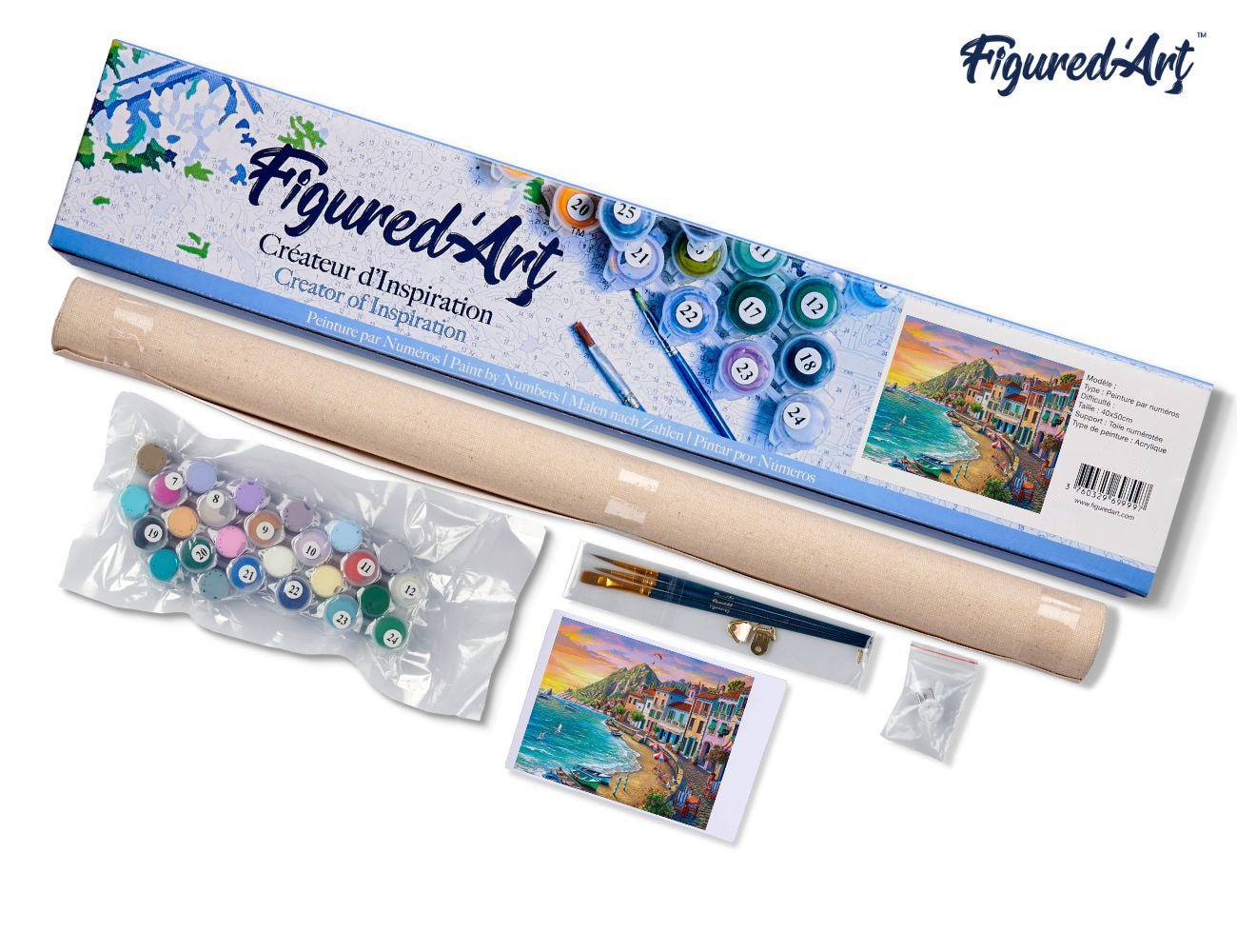 Paint by numbers Beach holidays - Rolled canvas