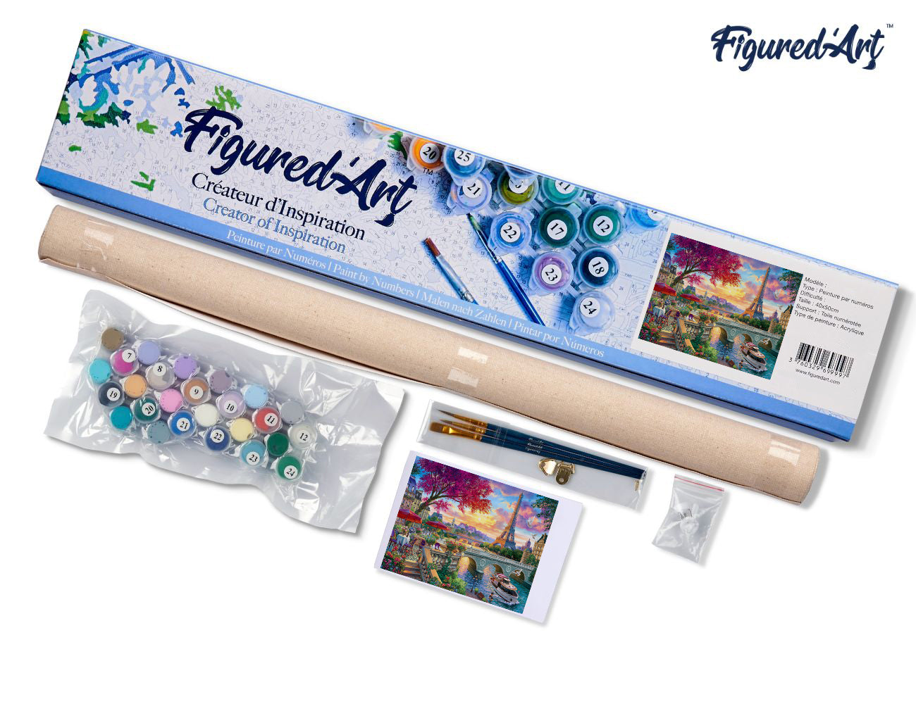 Paint by numbers Dinner By The Seine - Rolled canvas