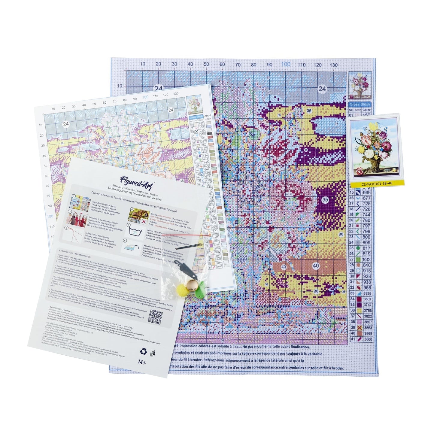 Stamped Cross Stitch Kit - Café Terrace at Night Van Gogh