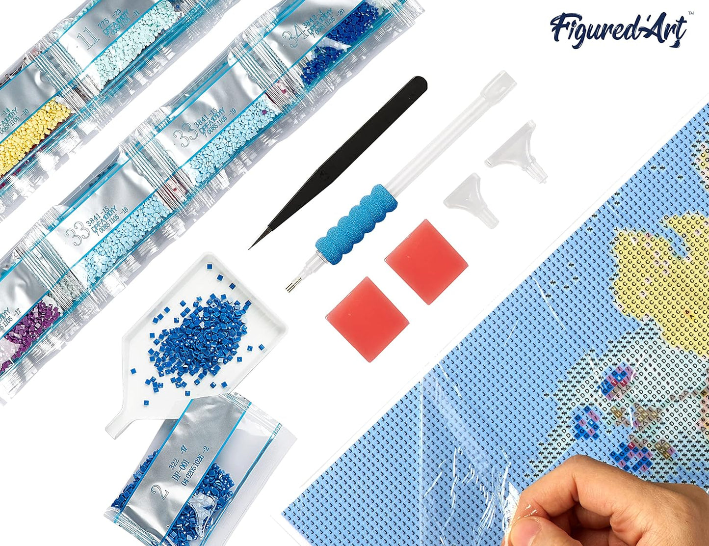 Diamond Painting - Tits on branch 40x50cm Framed canvas